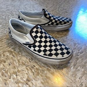checkered slip on vans